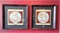 Pair of Mary Elizabeth Atlas Framed Prints