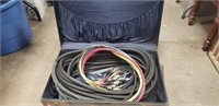 (24+) Microphone Cords In Vintage Suitcase