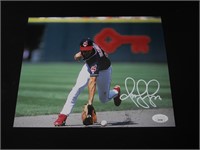 OMAR VIZQUEL SIGNED 8X10 PHOTO JSA COA