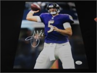 RAVENS JOE FLACCO SIGNED 11X14 PHOTO JSA