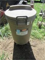 Joist hangers, 32 gallon trash can full