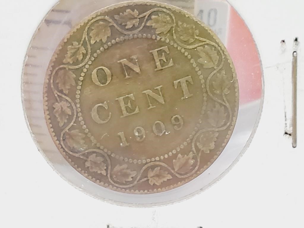 1909 Large Canadian Penny
