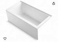 Kohler  White Acrylic Underscore Rectangle Bath, L