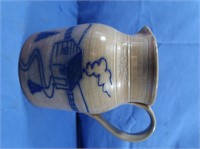 Beaumont Bros Pottery-Ohio Brown & Blue Pitcher