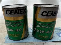 Vintage Cenex Oil Cans