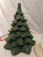 Ceramic Christmas Tree 16 1/2" tall, has Damage