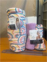 New Mainstays shower wrap & 2 pack hair wraps