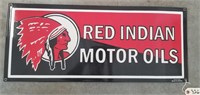 "Red Indian Motor Oils" New Porcelain Sign