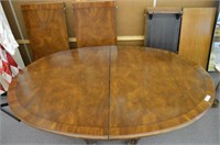 Karges Double Pedestal Table with 2 Leaves