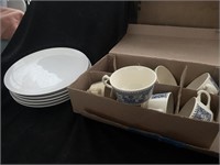 Dishware collection, plates, tea cups