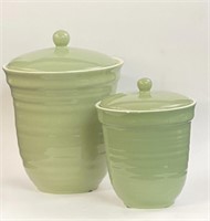 Fresh Territory Green Ceramic Canisters