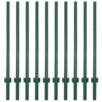 LADECH 3-4-5-6-7 Feet Sturdy Duty Metal Fence Pos