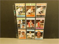 1964 Topps MLB - Lot of 9 cards