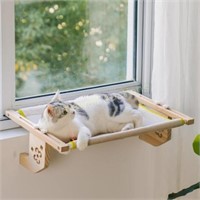 Cat Window Perch Hammock Bed  Wood/Metal  M-Beige