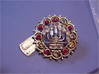 Amanda Bijoux Jeweled Candle Pin Brooch NWT