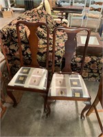 Antique high back wooden chairs