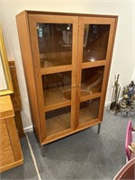 Modern solid cherry bookcase or curio