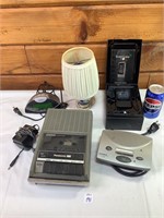 Alarm Clocks, Tape Recorder, Lamp & Misc