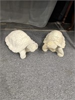 Pair of concrete turtles