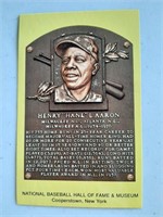 Hank AAron Baseball Hall of Fame Postcard
