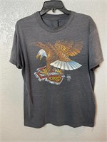 Vintage 1985 Harley Davidson 3D Emblem 50/50 Shirt