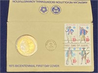1975 bicentennial coin first day cover