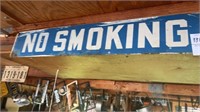 Vintage Blue No Smoking Sign