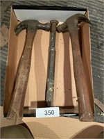 (2) Claw Hammers & Large Chisel