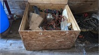 Wood Box w tool contents