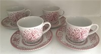 (4) Woods & Sons Cup and Saucer Sets