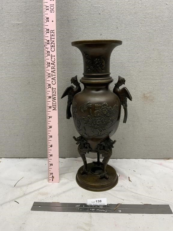 Tripod Bronze Antique Large Chinese Perfume