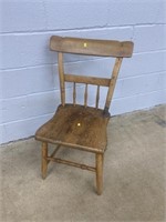 Plank Seat Half Spindle Back Side Chair