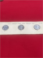 uncirculated - 1943 Lincoln Steel Pennies 3 mints