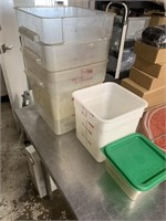 6 total Assorted Restaurant Storage Containers