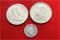 Lot of 3 90% Silver Coins