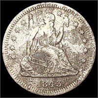 1843-O Seated Liberty Quarter NICELY CIRCULATED