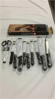 Stainless steel knife set 10 pc