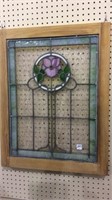 Floral Design Stained Glass Window