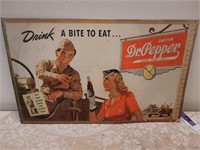 Metal Drink Dr. Pepper sign