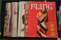14pc Vtg Fling Magazines Girly Pin-Up