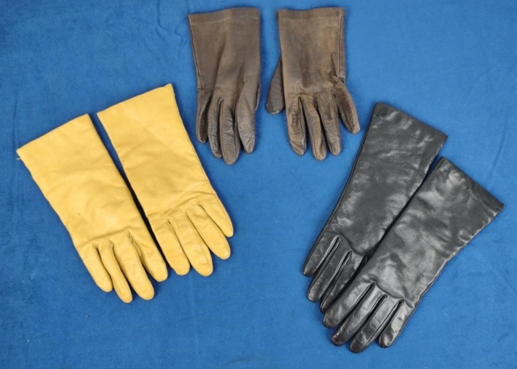 Ladies Leather Gloves [x3]