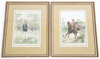 IMPERIAL GERMAN SOLDIERS LITHOGRAPHS LOT OF 2