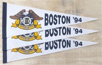 (3) HOG Boston 1994 Pennants 24.5" L (Bidding On