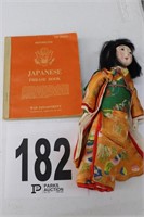 Oriental Themed Book And Doll (Head Needs To Be