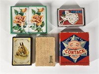 5 SETS OF VINTAGE & ANTIQUE PLAYING CARDS