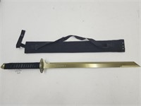 26" Stainless Steel Gold Blade w/Sheath