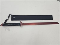 26" Stainless Steel Red Sword w/Sheath