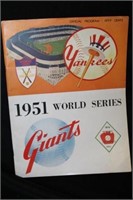 1951 World Series Program New York Giants vs New