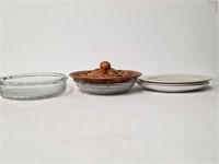 Assorted Glass And Ceramic Servingware