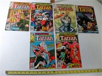 6 Vintage Marvel Tarzan Comic Books